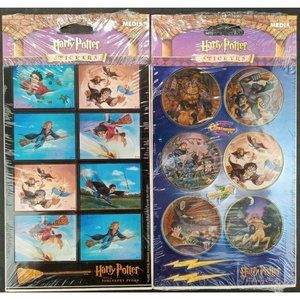 Harry Potter Sorcerer's Stone Vintage 2 packs Stickers Sealed New Ron Hermione
